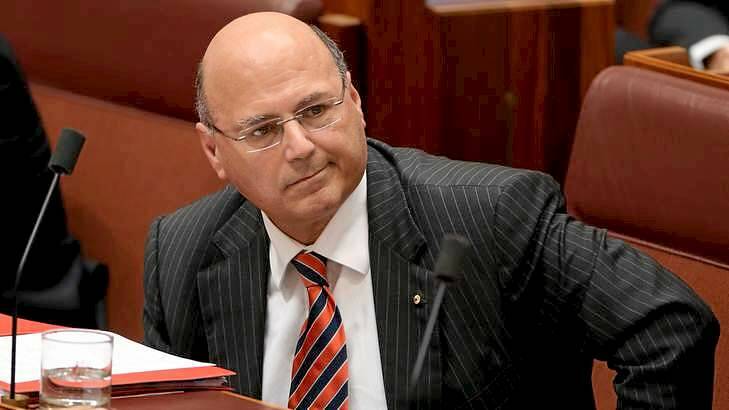 Senator Arthur Sinodinos, who was both a director/chairman of Australian Water Holdings and an executive office holder of the NSW division of the Liberal Party. Photo: Andrew Meares