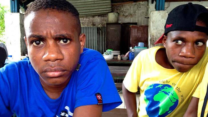 Painful experience: West Papuan orphans Seth and Demianus Gobay say they were taken from their families and schooled in Islam in Jakarta. Photo: Michael Bachelard