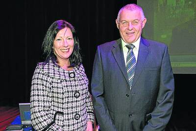 Event organiser Donna Wood with guest speaker Detective Senior Sergeant Ron Iddles. Pictures: PETER PICKERING