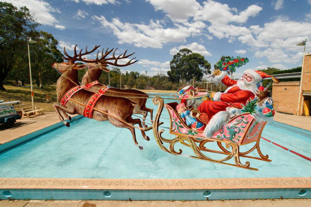 Santa has delivered the Save Our Pool committee a gift this Christmas, with Ararat Rural City Council endorsing an interim committee which will work towards establishing a Committee of Management for the pool. Picture: DIGITALLY ALTERED BY PETER PICKERING