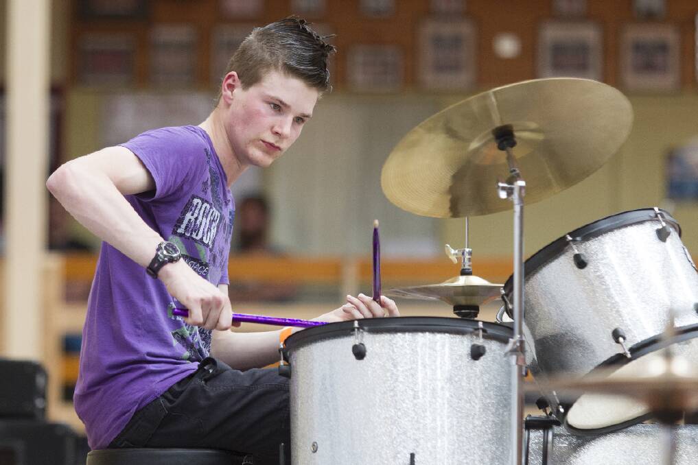 Pomonal drummer Doug Curwen. Pictures: PETER PICKERING
