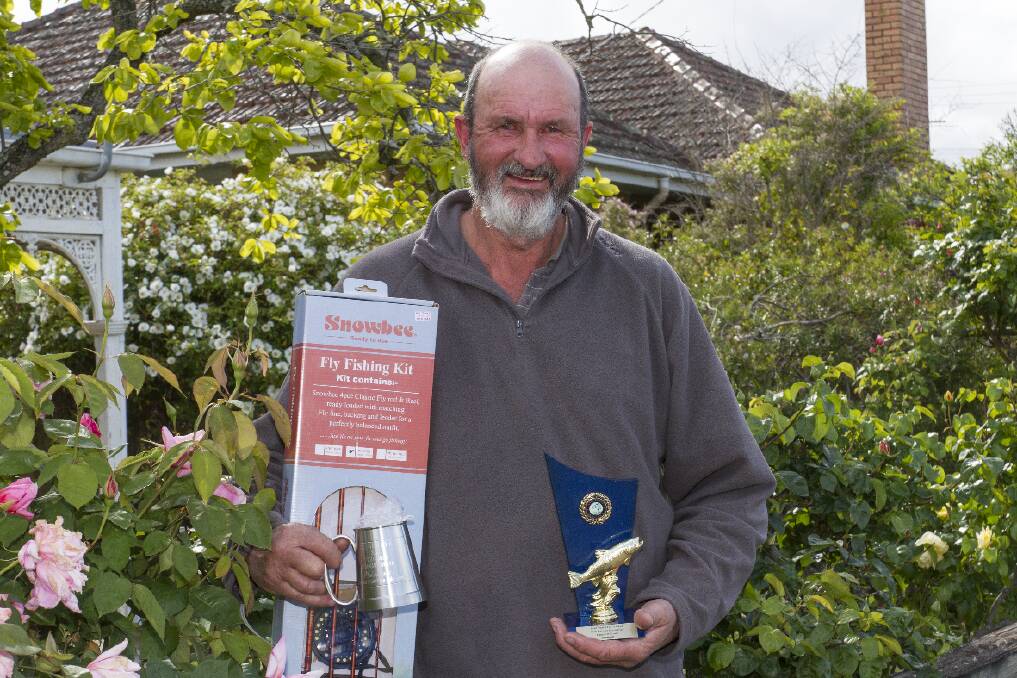 Bob Stapley won his record-breaking fourth Fly-In fishing event in October. Picture: PETER PICKERING
