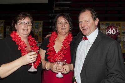 Karen Walker with Rossie and Bob Sanders at the Lions birthday ball