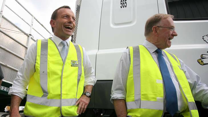 Tony Abbott and his office has been attacked by Senator Ian Macdonald (right). Photo: Chris Ison