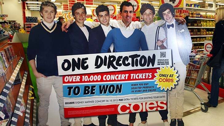 Bandwagon: One Direction for Coles, which can only be "down, down". Photo: Leanne Pickett