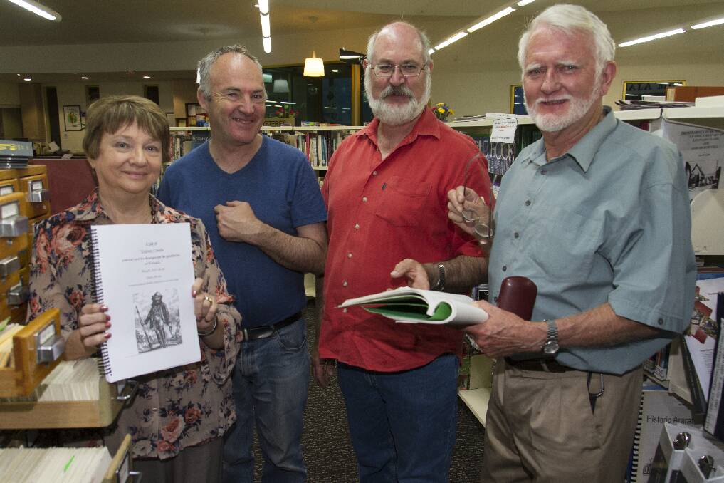 Researchers Marion McAdie, Greg Vivian, Ian Batty and author Laurie Moore.