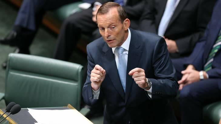 Prime Minister Tony Abbott delivered the Closing the Gap report to Parliament. Photo: Andrew Meares