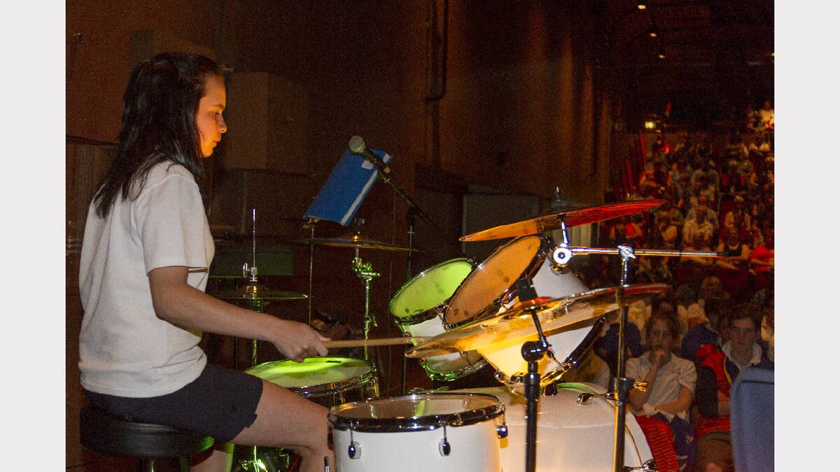 Issy Pope provided a musical interlude on the drums.