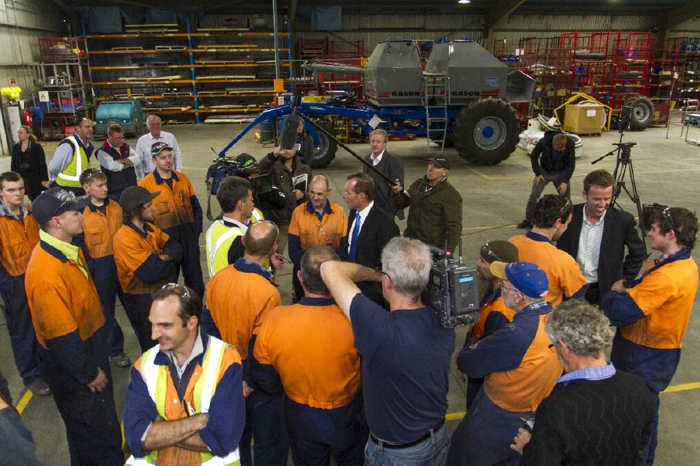 Prime Minister Tony Abbott is pictured during a visit to Ararat in May. Picture: PETER PICKERING.