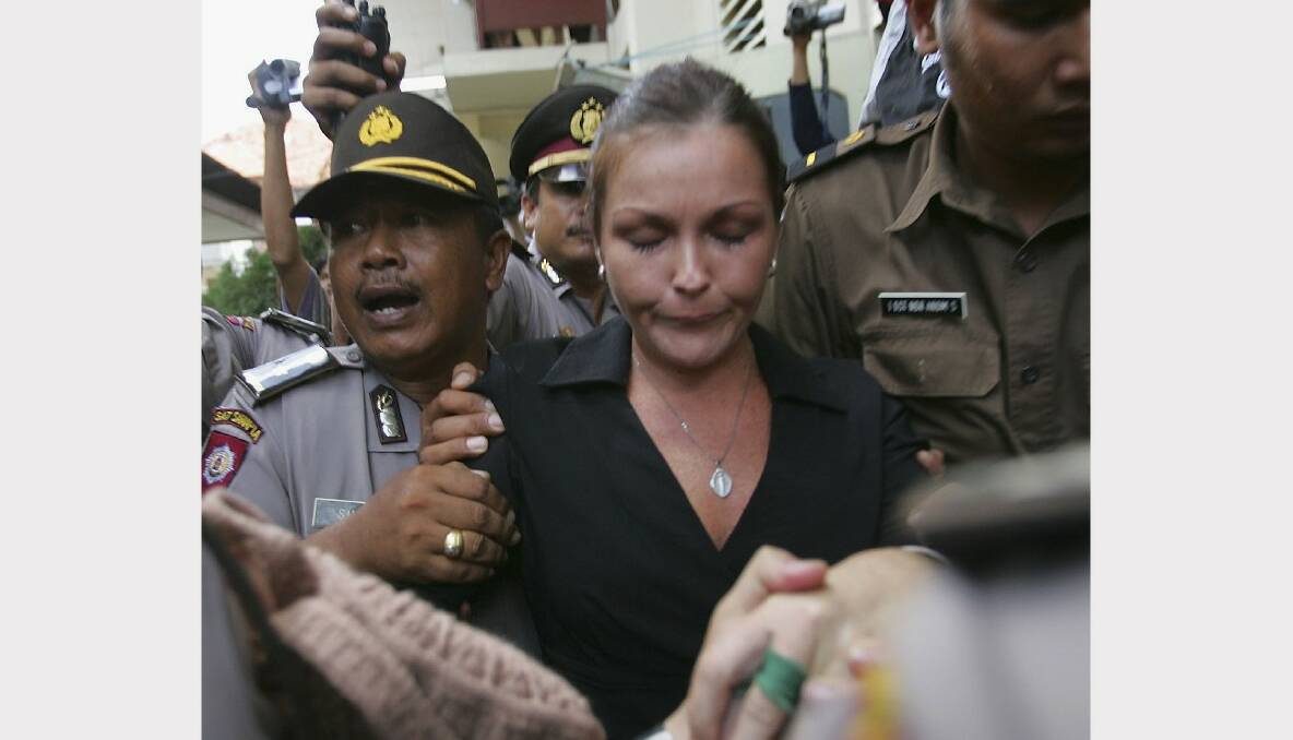 Schapelle Corby during and after her 2005 trial in Bali. Photos: Fairfax Archives.