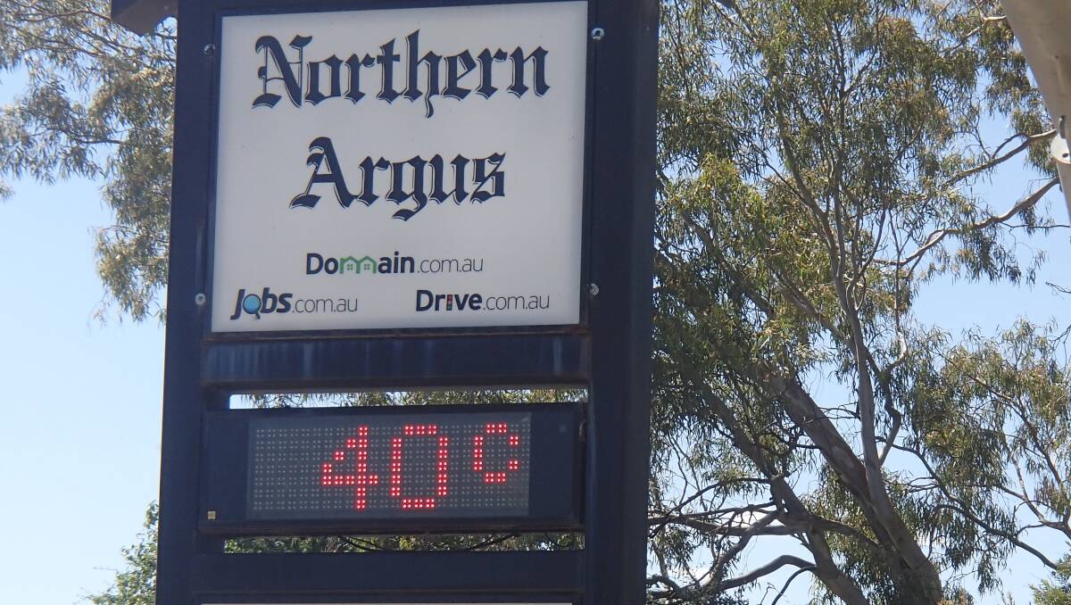 Monday's temperature reached 40 degrees at 4pm in Clare, South Australia.