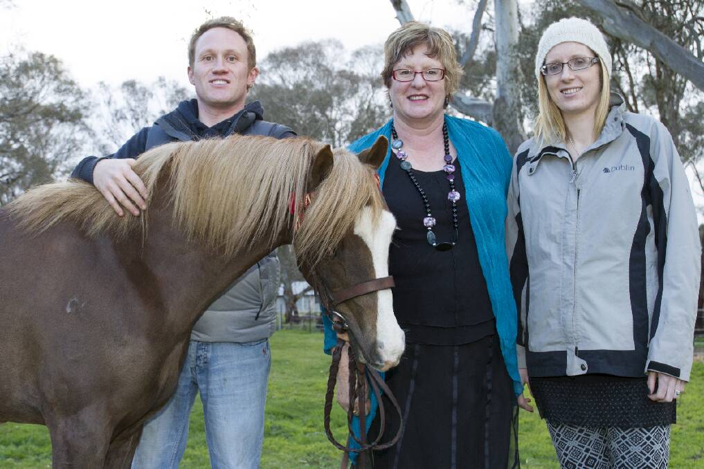Daniel Taylor, Wendy Phillips, Laura McDougall and Squirt are preparing for Sunday’s Ararat Open Horse Show.