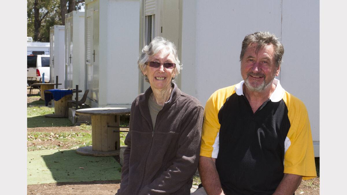 Lake Bolac Caravan Park owners Lorraine and Frank Deutsch.