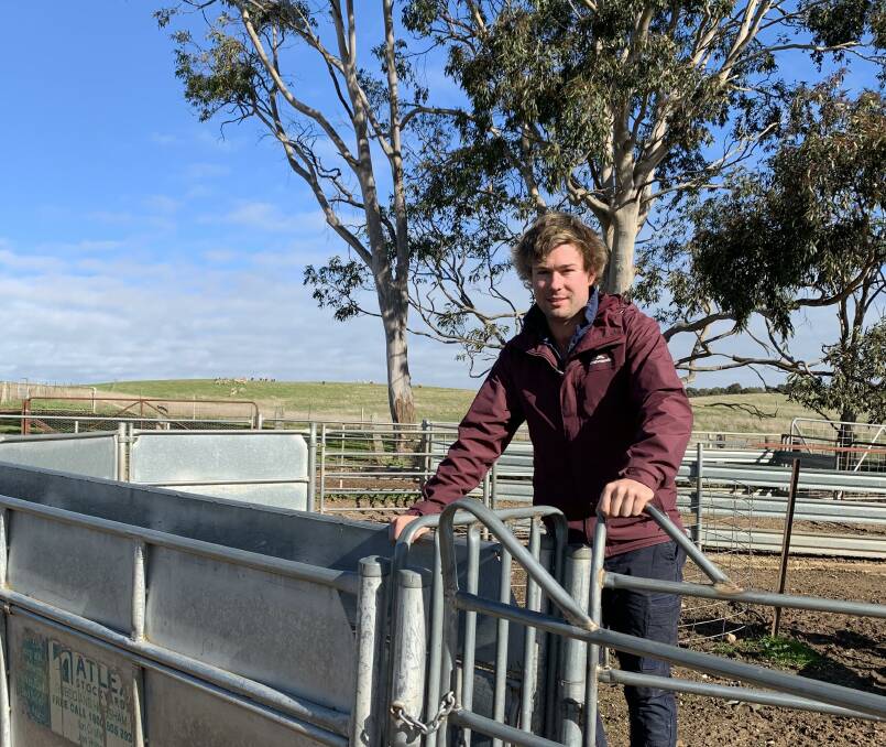 YOUNG JUDGE: Ben Hartwich on his family farm, Mt Challicum. Picture: CONTRIBUTED