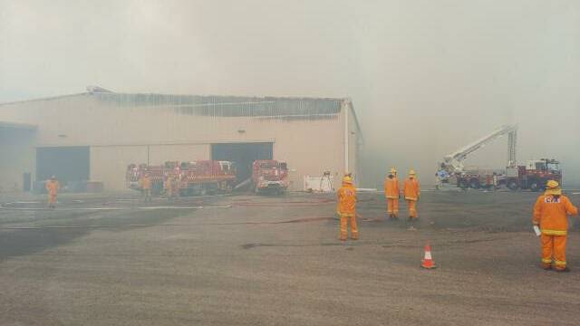 INDUSTRIAL: The fire spread through a large shed in St Arnaud. Picture: CONTRIBUTED.
