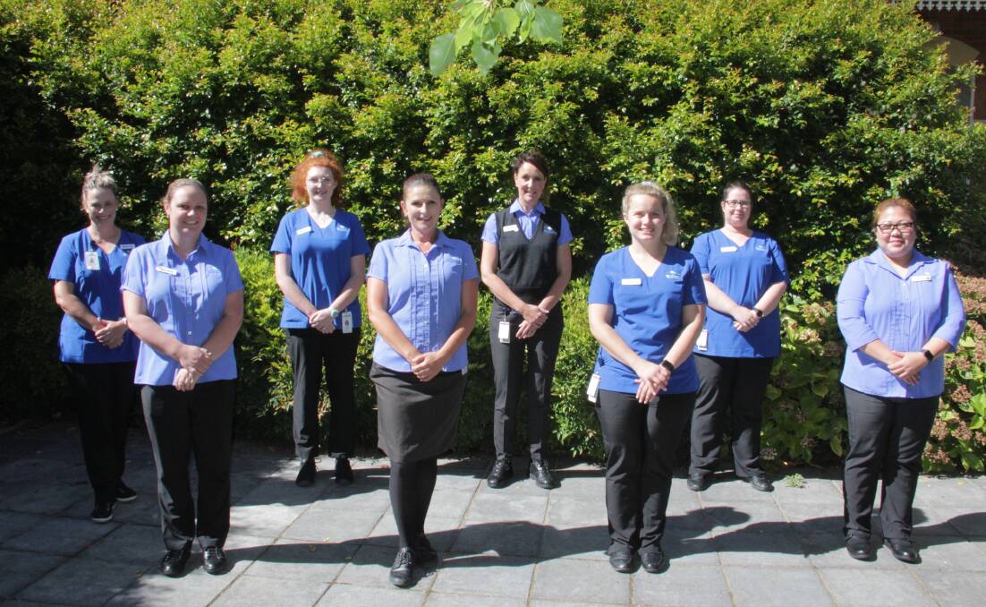NEXT STEP: Graduate Nurses Marnie Bibby, Kirsty Peacock, Alice Gaffney,
Tanya Beechinor, Kym Emonson, Kimberley Collicoat, Laura McKay, and Amy Thacker. Picture: CONTRIBUTED