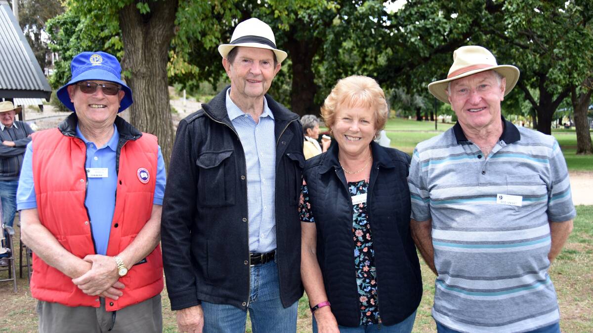 TOGETHER AGAIN: John McRae, Norm Clark, Maureen Smart, and Rod Smart at Probus Club of Ararat's first meeting of 2021. Picture: PETER KACZYNSKI