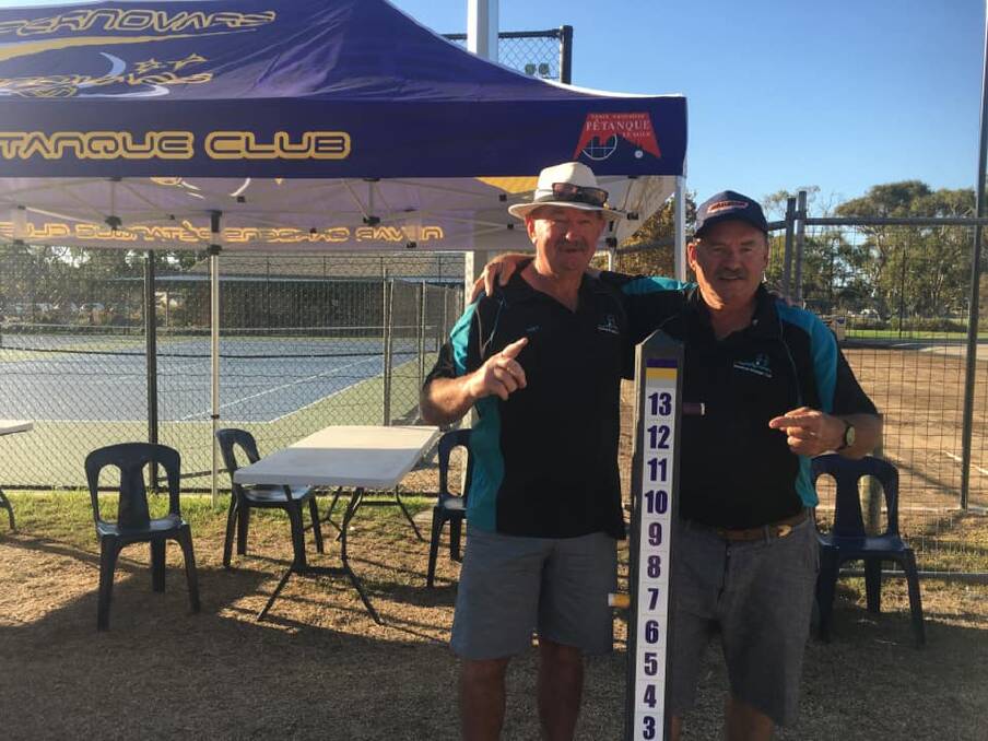 DEADLY DUO: Trevor Keilar and Glenn Bovell won the Open 60+ Doubles in Adelaide. Picture: FAYE SHAW