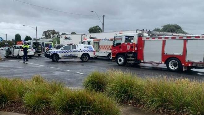 ACCIDENT" Emergency services attended an accident in Stawell on march 22. Picture: TALLIS MILES
