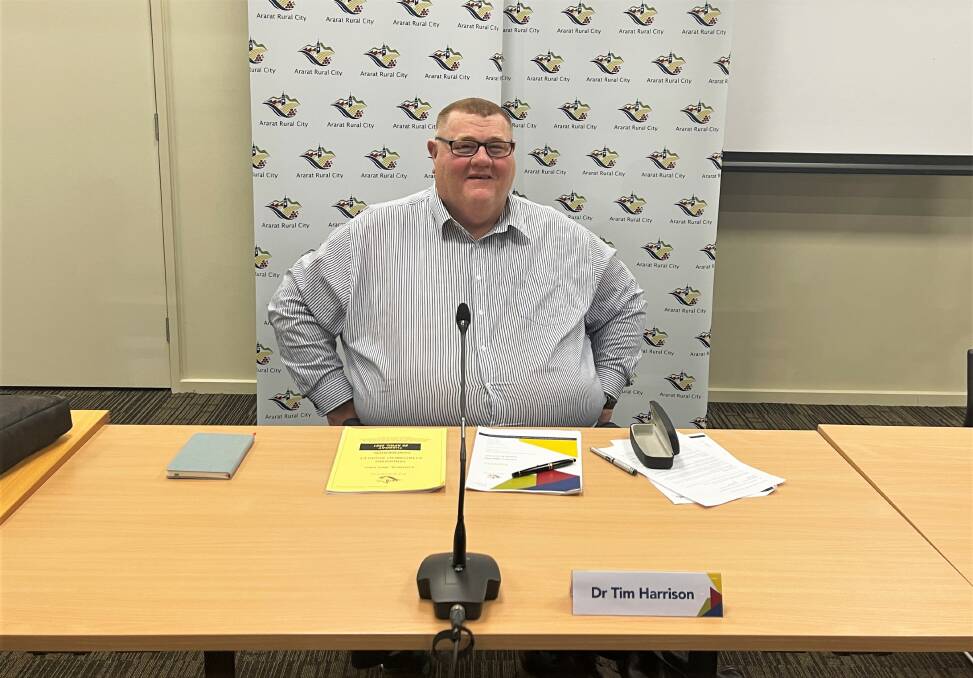 COUNCIL MEETING: Ararat Rural City Council chief executive Dr Tim Harrison preparing for a council meeting. Picture: CONTRIBUTED