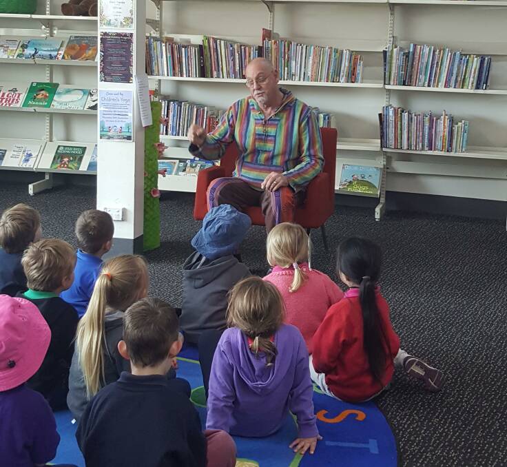 STORYTELLING: Grant Thomas presenting Storytime at the library. Picture: CONTRIBUTED