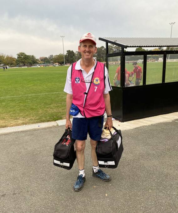 CARRYING THE LOAD: Ararat Football Netball Club's Keith Boatman. Picture: KLAUS NANNESTAD