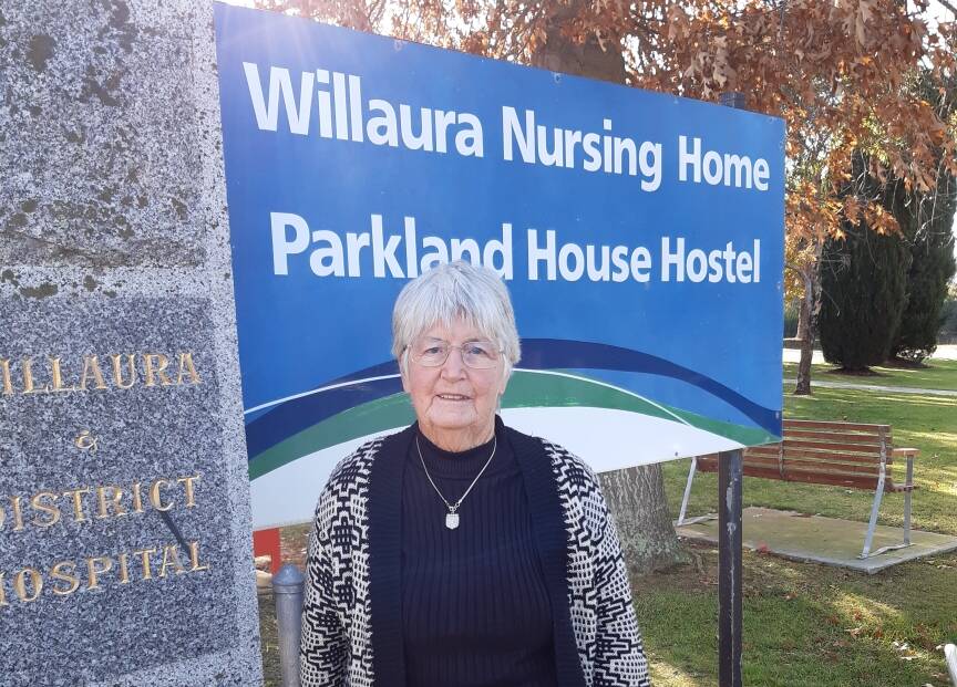 HAPPY TO HELP: Val Albert at Willaura Healthcare, where she has volunteered many hours of her time. Picture: CONTRIBUTED