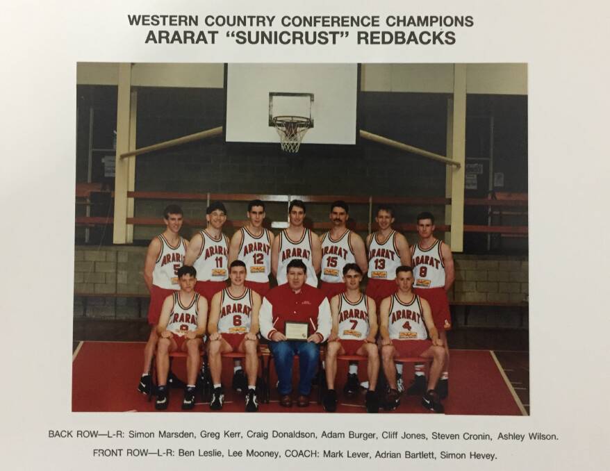 CHAMPIONS: The Ararat Redbacks' team that won the Western Country Conference in its debut season in 1994. Picture: SUPPLIED