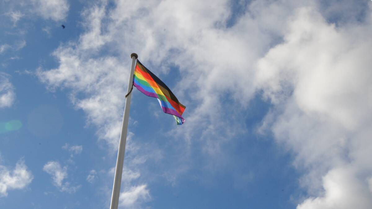 FLYING HIGH: The rainbow flag flying outside Ararat Rural City Council's offices. Picture: KLAUS NANNESTAD