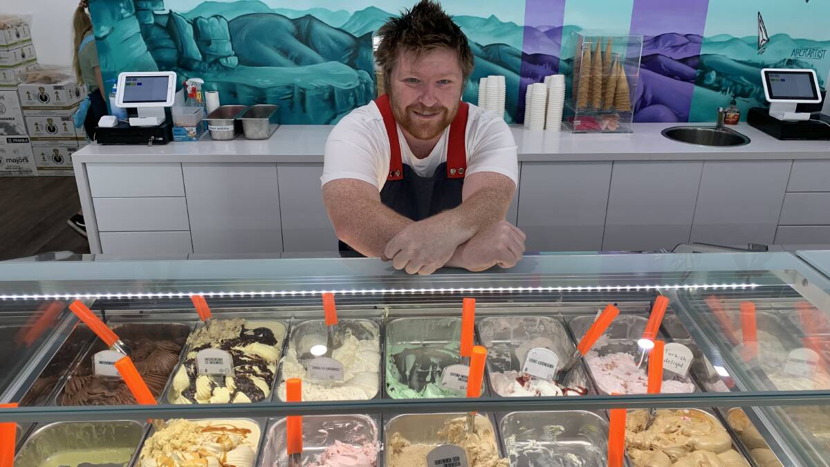 BUSY: Gelato Guys and Flame Brothers Restaurant and Bar owner and manager Damon Hendricksen has been extremely busy this holiday season. Picture: TALLIS MILES 