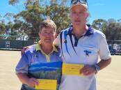 Kate Brennan and Gavin Walter were crowned Women's and Men's Champion of Champions at the Wimmera Bowls Regional Finals. Picture: CONTRIBUTED