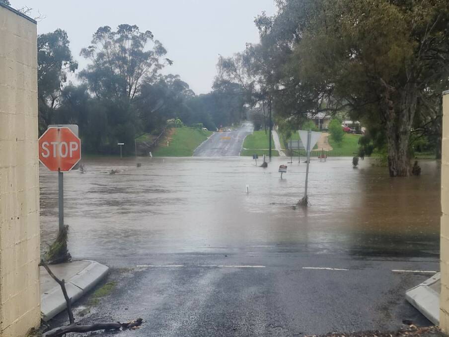 Avoca residents are on high alert after flash flooding has left parts of the town underwater over the past fortnight. Picture supplied by Hayley Collicoat. 