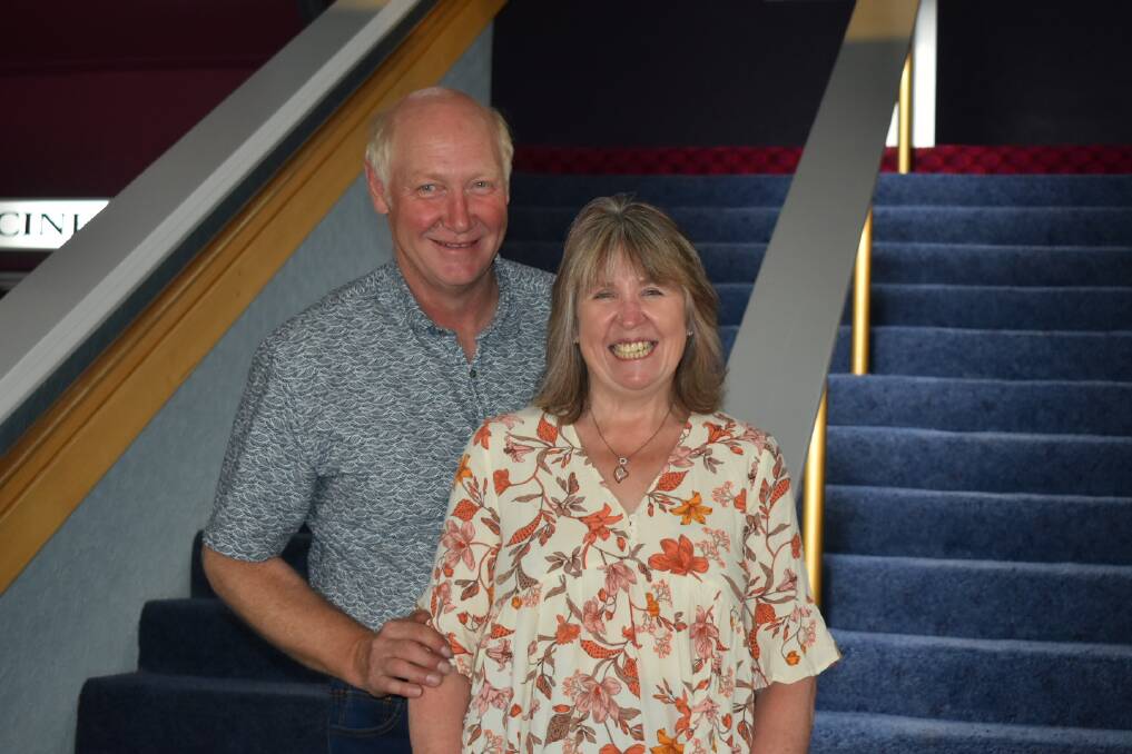 HAPPY: Mr and Mrs McCready at Ararat's Astor Cinema. Picture: JAMES HALLEY. 