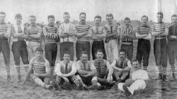 HISTORY: Ararat Football Club 1891 (Red and White stripes) Picture: CONTRIBUTED
