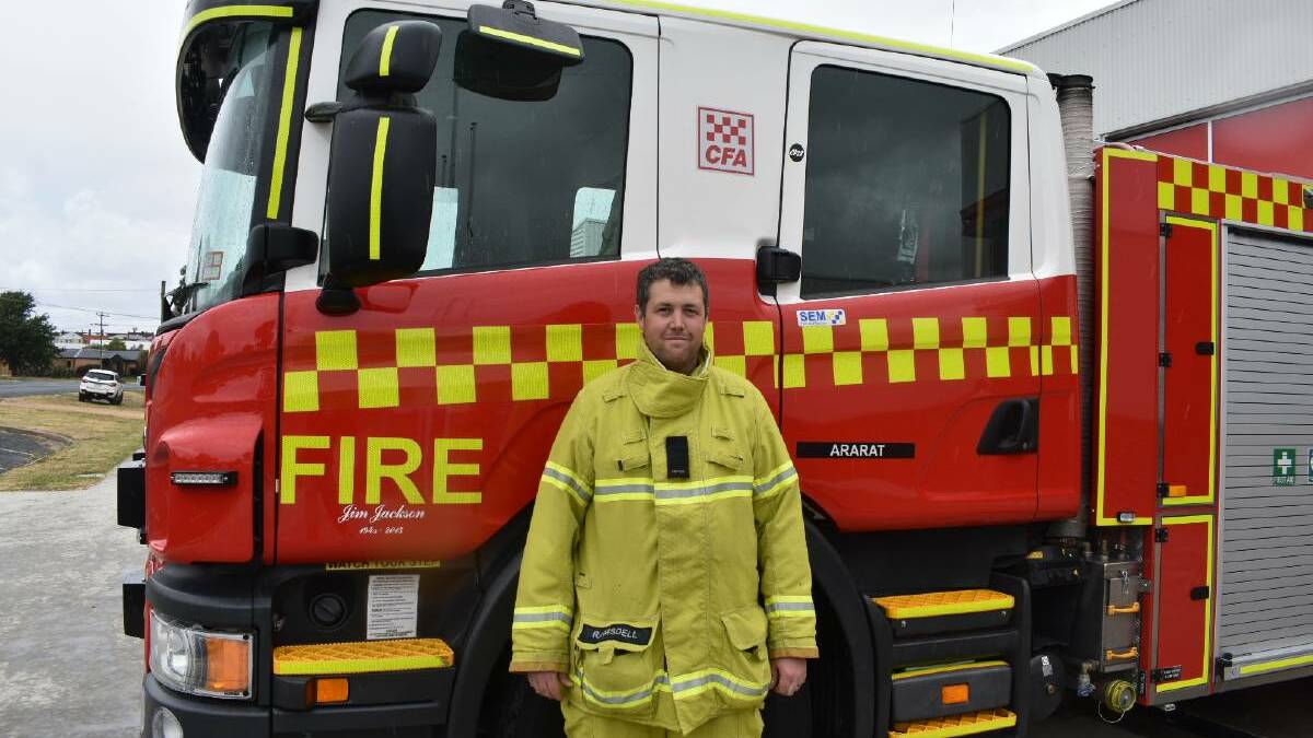 IN CHARGE: Ararat CFA captain Daniel Ramsdell. Picture: JAMES HALLEY
