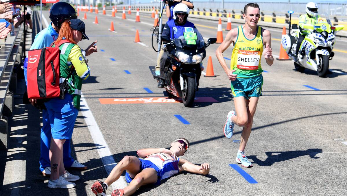 Devastation as marathon runner collapses and loses gold medal The