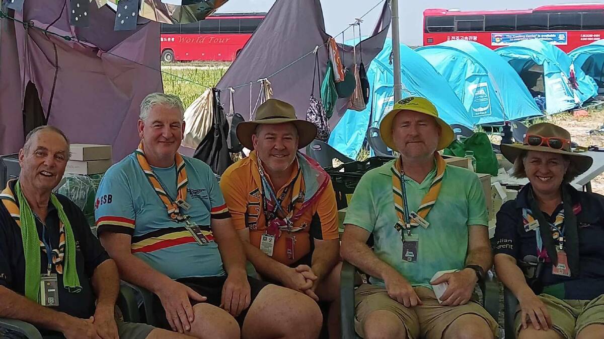 South Coast and Tablelands Scout leaders beat the heat. Picture supplied