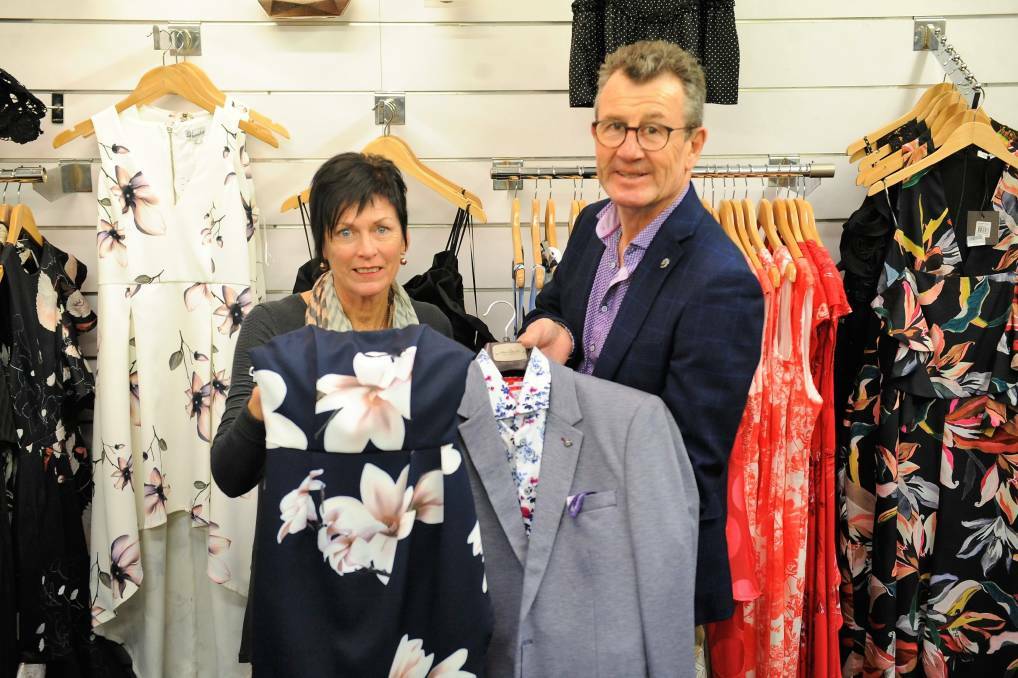 Earles Horsham's Debbie Walsh and Brian Curran in 2017. The store has had a drop in high-end fashion sales due to fewer weddings and funerals.
