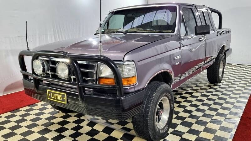 More than $14,000 has already been already bid for this a 1991 Ford V8 twin cab with 183,204km on the clock.