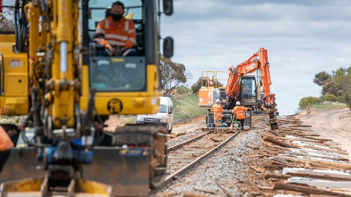 LINE IUPGRADES: Upgrades to the Ouyen to Murrayville line are part of the Murray Basin Rail Project. Photo supplied by the Victorian Government.