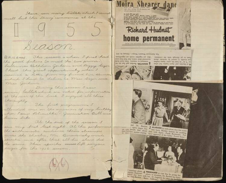 Pages from one of the National Library of Australia's scrapbook collections. Picture: National Library of Australia