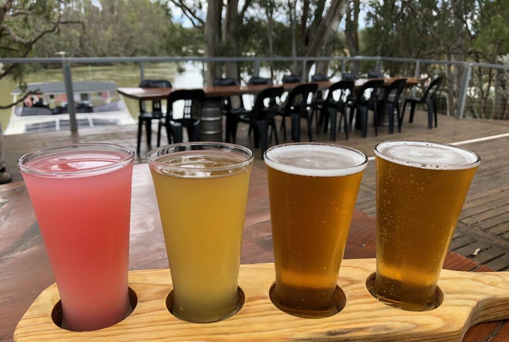 The Woolshed Brewery, outside Renmark, gives a view of the Murray, where houseboats can pull up. The beer is pretty drinkable too.