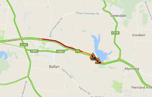 Traffic chaos on the Western Freeway as roadworks cause delays