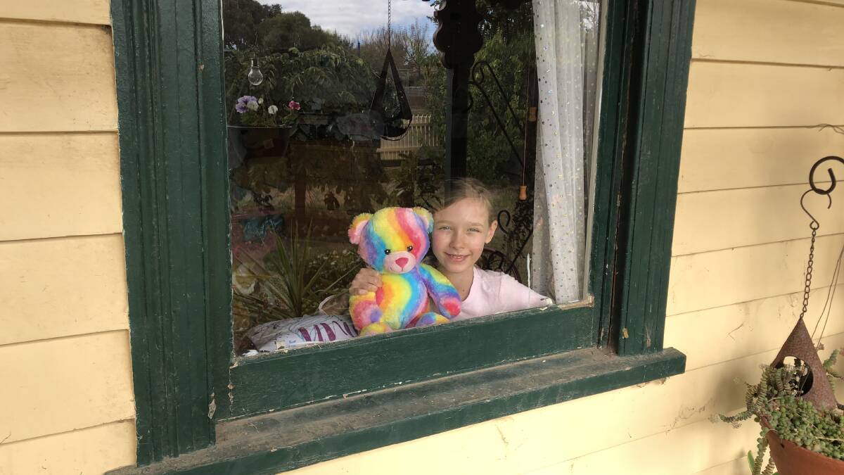 BEAR HUNT: Households in Ararat are being encouraged to follow Tilly Ramsey's lead and put a teddy bear in their front windows so kids can turn a neighbourhood walk into a bear hunt.