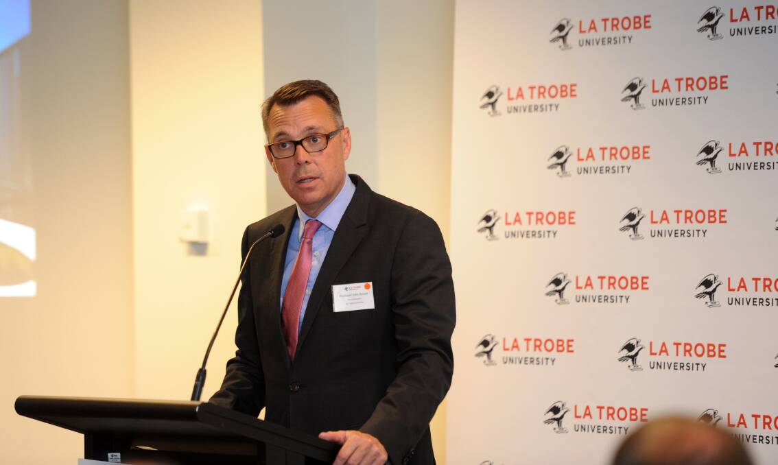 La Trobe University vice-chancellor John Dewar says there is a lot of scope for Victorian governments to work with TAFEs and Universities to address the skill shortage. Picture: JODIE DONNELLAN