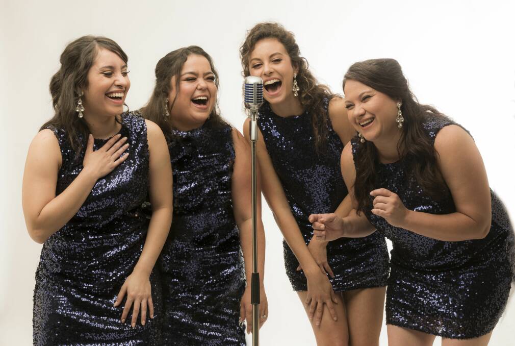 READY TO GLITTER: The Sapphires heads to the Ararat Town Hall. 