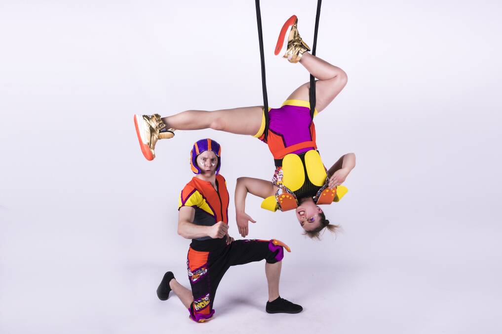 HIGH ENERGY: The circus squad will perform acrobatics, aerial stunts, slapstick comedy and a whole lot of power posing. Picture: SUPPLIED