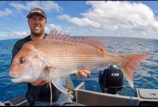 THE BIG OF IT: Scott Gray's 87cm snapper from Port Fairy. Pictures: SUPPLIED