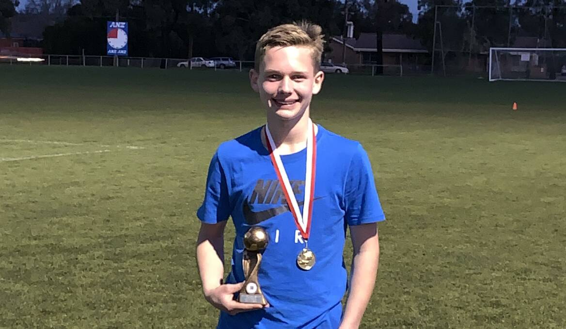 Winner: Will Cairns was named best and fairest in the Ballarat Soccer Club Under 13 competition. Picture: SUPPLIED 