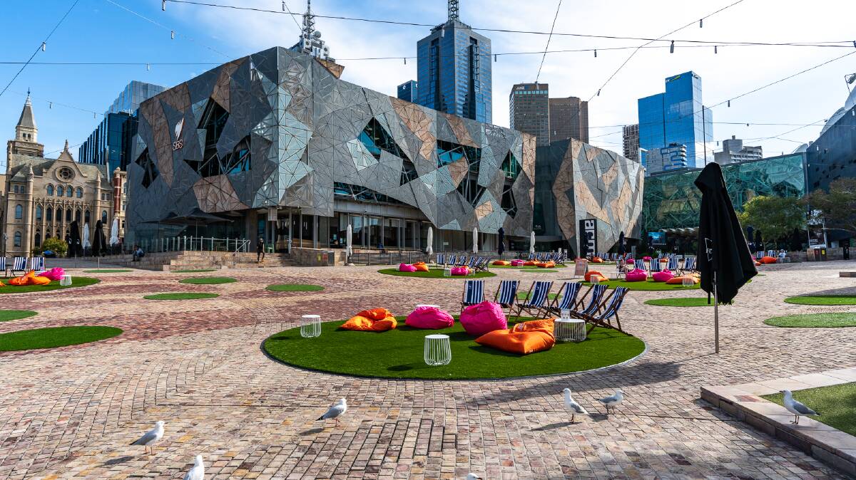 The redeveloped ACMI exhibition is in the centre of Federation Square.